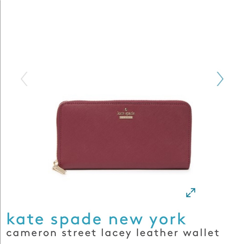 Kate Spade New York leather wallet zipper closure - Picture 3 of 12